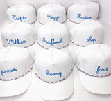 Junior Personalized Rope Hat - White