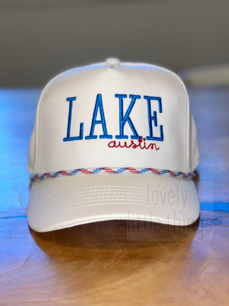 Adult Lake Austin Rope Hat - White (made to order)