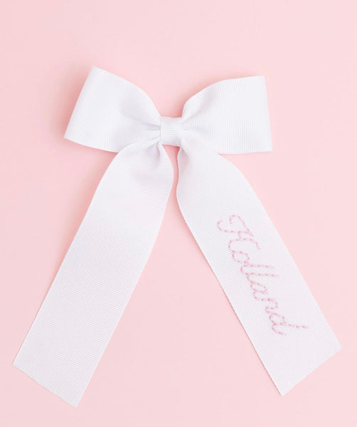 Small Name Bow (hand embroidered)