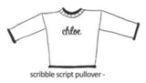 Scribble Scipt Knit Pullover Sweater (solid, 2024 delivery)