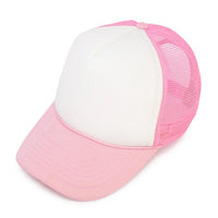 Monogrammed Light Pink and White Rope Hat - Youth (floss script/block)