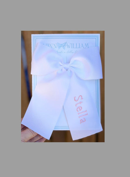Large Name Bow (hand embroidered)