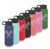 Water Bottle With Tennis Design